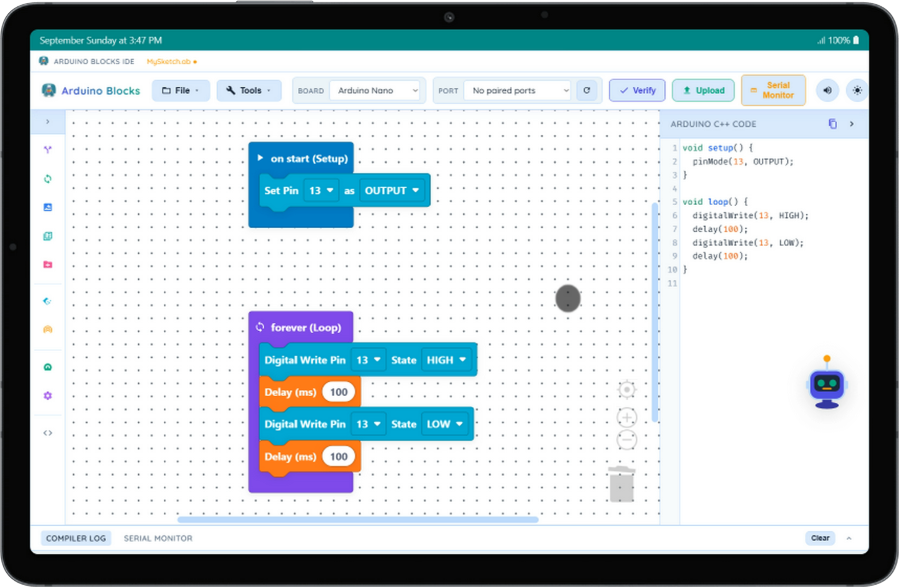Arduino Blocks IDE screenshot 5
